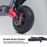 H08 11" Off-Road Electric Scooter for Adults - Foldable, High Speed, Climbing Capability